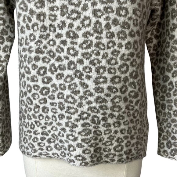 Christian Siriano NY Turtleneck Sweater Womens Small Gray White Wool Blend - Picture 4 of 7